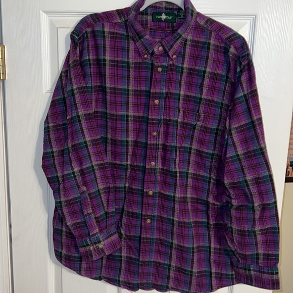 Gently loved purple flannel, button up size XL - Picture 1 of 16